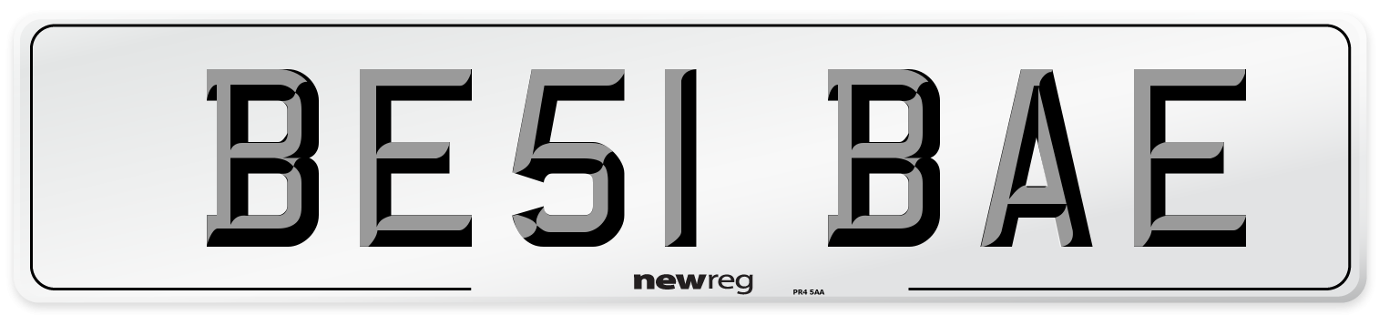 BE51 BAE Number Plate from New Reg
